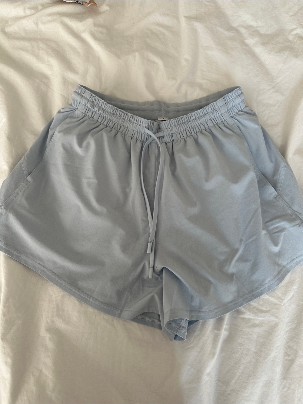 lululemon athletica Pale Blue Drawstring Athletic Shorts
